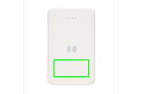 5.000mAh 5W Wireless Powerbank aus RCS recyceltem Kunststoff Farbe: weiß