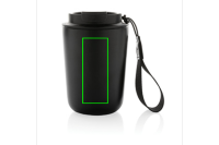 Cuppa Vakuumbecher aus RCS-Stahl mit Umhängeband Farbe: schwarz