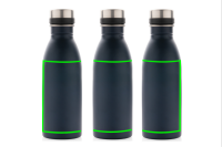 Deluxe Wasserflasche aus RCS recyceltem Stainless-Steel Farbe: navy blau