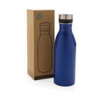 Deluxe Wasserflasche aus RCS recyceltem Stainless-Steel Farbe: blau