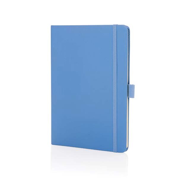 Sam A5 Notizbuch aus RCS zertifiziertem Lederfaserstoff Farbe: sky blue