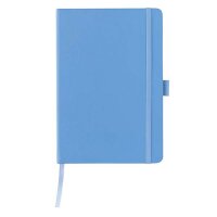 Sam A5 Notizbuch aus RCS zertifiziertem Lederfaserstoff Farbe: sky blue