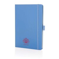 Sam A5 Notizbuch aus RCS zertifiziertem Lederfaserstoff Farbe: sky blue