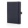 Sam A5 Notizbuch aus RCS zertifiziertem Lederfaserstoff Farbe: navy blau