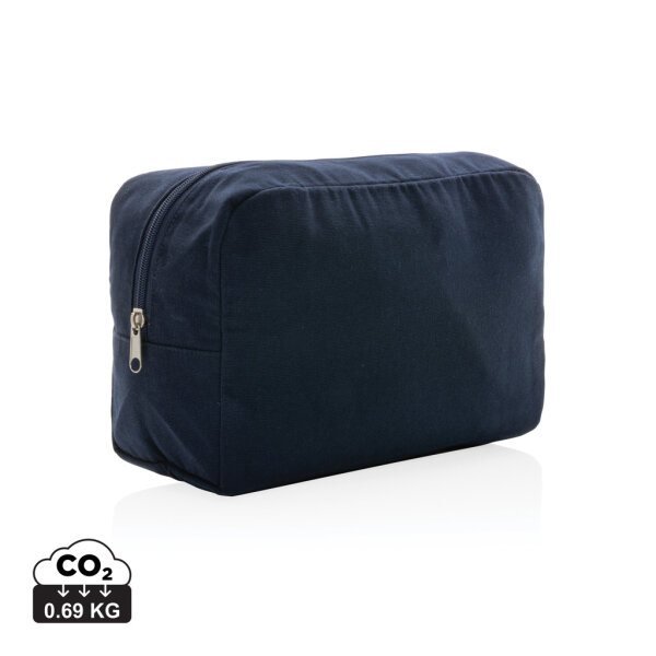 Impact Aware™ 285g/m² Kosmetiktasche aus ungefärbtem Canvas Farbe: navy blau