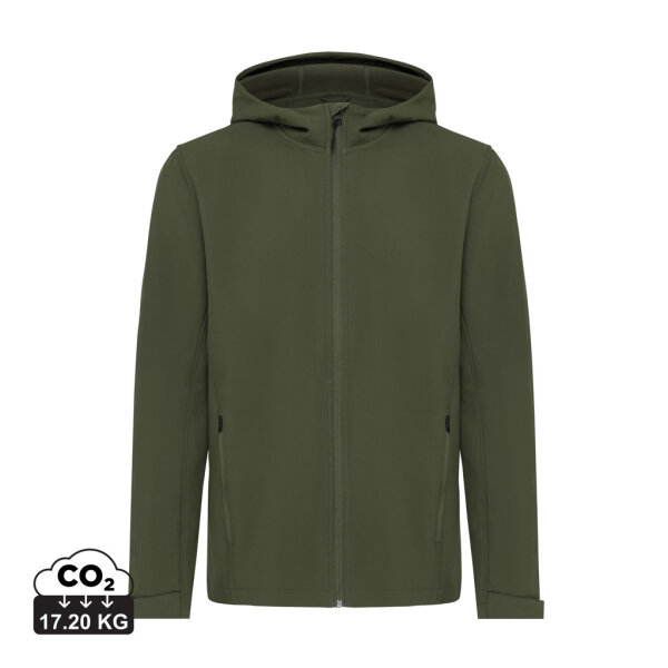 Iqoniq Makalu Herren Softshelljacke aus recyceltem Polyester Farbe: khaki