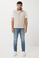 Iqoniq Meru Herren Bodywarmer aus recyceltem Polyester Farbe: beige