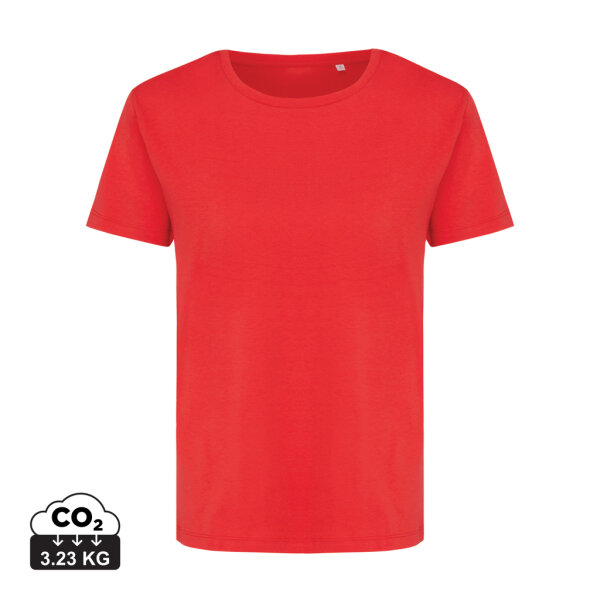 Iqoniq Yala Damen T-Shirt aus recycelter Baumwolle Farbe: luscious red