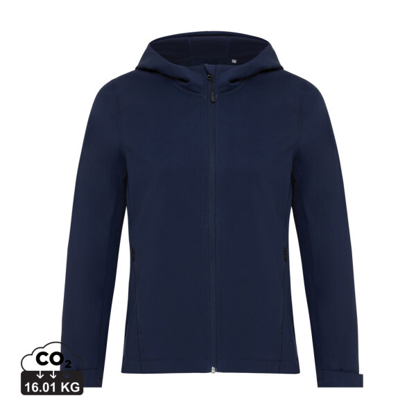 Iqoniq Makalu Damen Softshelljacke aus recyceltem Polyester Farbe: navy blau