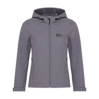 Iqoniq Makalu Damen Softshelljacke aus recyceltem Polyester Farbe: vulcano heather grey