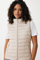 Iqoniq Meru Damen Bodywarmer aus recyceltem Polyester Farbe: beige