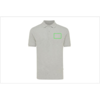 Iqoniq Yosemite Piqué-Poloshirt aus recycelter Baumwolle Farbe: heather grey