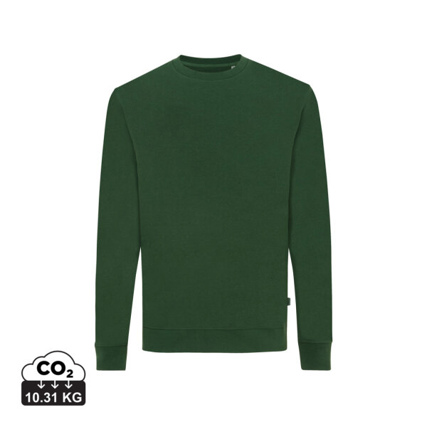 Iqoniq Zion Rundhals-Sweater aus recycelter Baumwolle Farbe: forest green