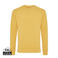 Iqoniq Zion Rundhals-Sweater aus recycelter Baumwolle Farbe: ochre yellow