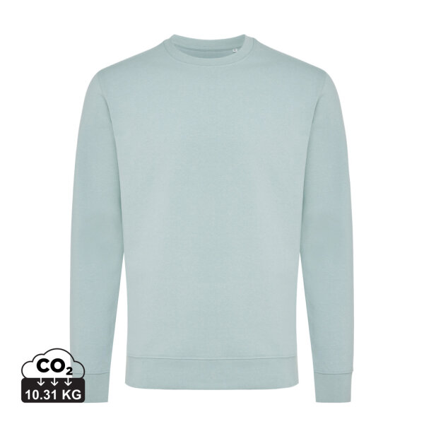 Iqoniq Zion Rundhals-Sweater aus recycelter Baumwolle Farbe: Iceberg green