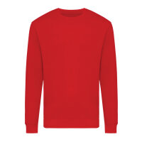 Iqoniq Zion Rundhals-Sweater aus recycelter Baumwolle Farbe: rot