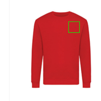 Iqoniq Zion Rundhals-Sweater aus recycelter Baumwolle Farbe: rot
