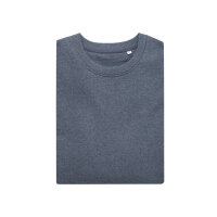 Iqoniq Denali ungefärbt. Rundhals-Sweater aus recycelter BW Farbe: heather navy