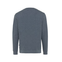 Iqoniq Denali ungefärbt. Rundhals-Sweater aus recycelter BW Farbe: heather navy