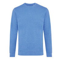 Iqoniq Denali ungefärbt. Rundhals-Sweater aus recycelter BW Farbe: heather blue