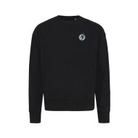 Iqoniq Kruger Relax-Rundhals-Sweater aus recycelt. Baumwolle Farbe: schwarz