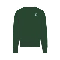 Iqoniq Kruger Relax-Rundhals-Sweater aus recycelt. Baumwolle Farbe: forest green