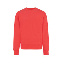 Iqoniq Kruger Relax-Rundhals-Sweater aus recycelt. Baumwolle Farbe: luscious red