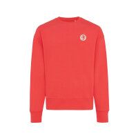 Iqoniq Kruger Relax-Rundhals-Sweater aus recycelt. Baumwolle Farbe: luscious red