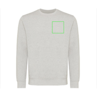 Iqoniq Etosha Lightweight Sweater aus recycelter Baumwolle Farbe: ungefärbte helles Grau