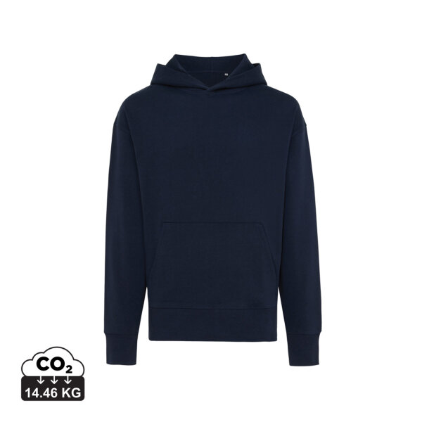 Iqoniq Yoho Relax-Hoodie aus recycelter Baumwolle Farbe: navy blau