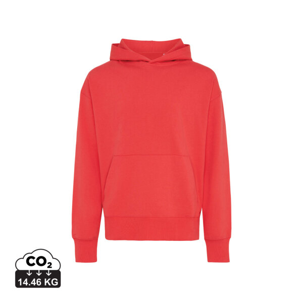 Iqoniq Yoho Relax-Hoodie aus recycelter Baumwolle Farbe: luscious red