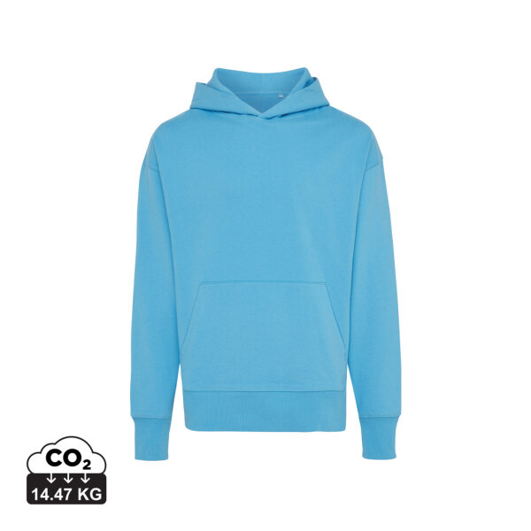 Iqoniq Yoho Relax-Hoodie aus recycelter Baumwolle Farbe: tranquil blue