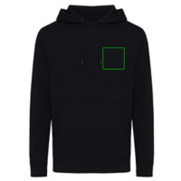 Iqoniq Rila Lightweight Hoodie aus recycelter Baumwolle Farbe: schwarz