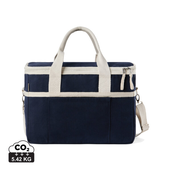 VINGA Volonne AWARE™ Kühlkorb aus recyceltem Canvas Farbe: navy blau, off white