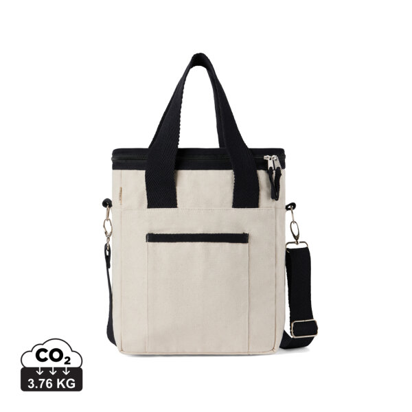 VINGA Volonne AWARE™ Kühltasche aus recyceltem Canvas Farbe: off white, schwarz