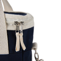 VINGA Volonne AWARE™ Kühltasche aus recyceltem Canvas Farbe: navy blau, off white