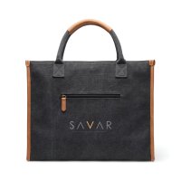 VINGA Bosler Büro-Tasche aus RCS recyceltem Canvas Farbe: schwarz