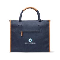 VINGA Bosler Büro-Tasche aus RCS recyceltem Canvas Farbe: navy blau