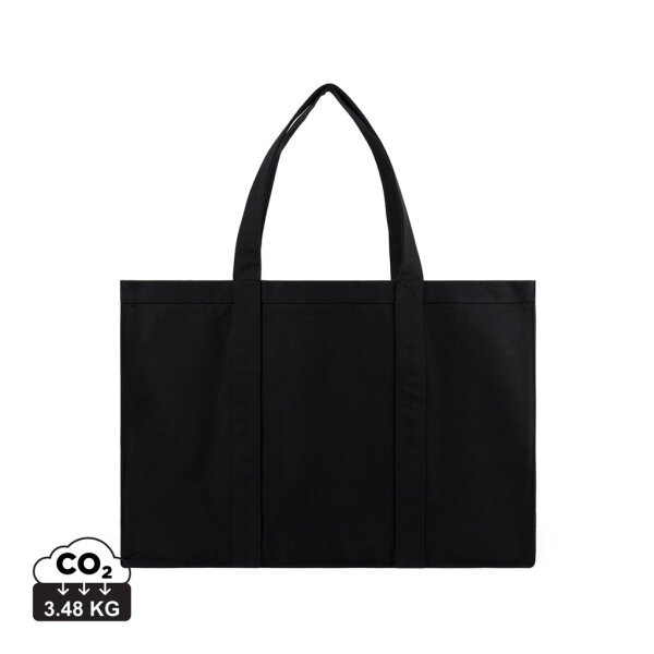 VINGA Hilo AWARE™ Maxi-Tasche aus recyceltem Canvas Farbe: schwarz