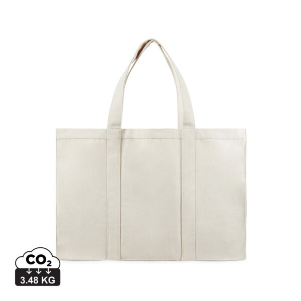 VINGA Hilo AWARE™ Maxi-Tasche aus recyceltem Canvas Farbe: off white