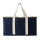 VINGA Volonne AWARE™ Strandtasche aus recyceltem Canvas Farbe: navy blau, off white