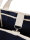 VINGA Volonne AWARE™ Strandtasche aus recyceltem Canvas Farbe: navy blau, off white