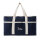 VINGA Volonne AWARE™ Strandtasche aus recyceltem Canvas Farbe: navy blau, off white