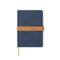 VINGA Bosler Notizbuch aus RCS recyceltem Canvas Farbe: navy blau