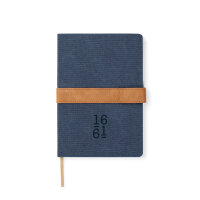 VINGA Bosler Notizbuch aus RCS recyceltem Canvas Farbe: navy blau