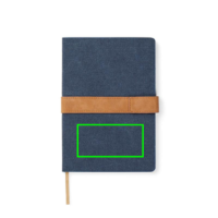 VINGA Bosler Notizbuch aus RCS recyceltem Canvas Farbe: navy blau